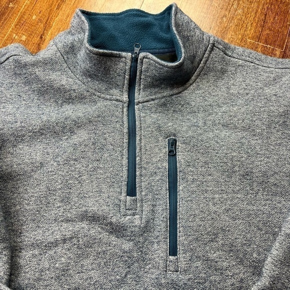 Magellan Mens Outdoor 2XL Gray Pullover Quarter Zip Classic Fit Stretch Sweater - Picture 4 of 8